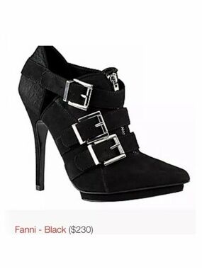 ALDO RISE x Preen Fanni Triple Buckle Front Zip Shootie Black Stiletto EU 38